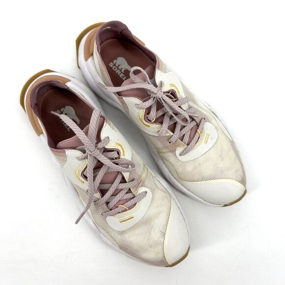 Sorel Women's Kinetic RNEGD Float Shoes Sneaker Chalk Ivory/Eraser Pink Size 8 - Picture 7 of 11